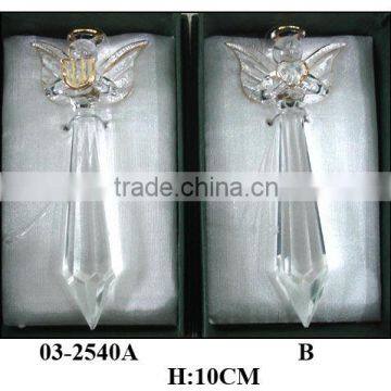 elegant crystal craft angel glass decoration