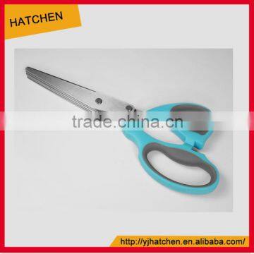 SS010AP LFGB Certificated 7.5'' ABS Handle Kitchen 5 Blades Herb Scissors photo-3
