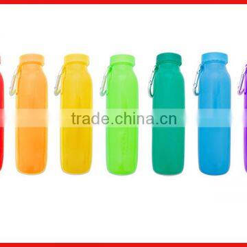 Flodable silicone water bottle customize water bottle