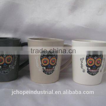 halloween ceramic skull design mug