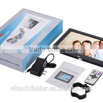 POS screen with VESA 10'' LCD Motion Sensor advertising player 1024x600 LED AVI video PDF