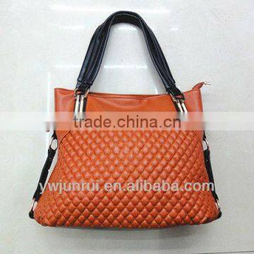 Fashion high quality PU women handbag 2013.designer logo print