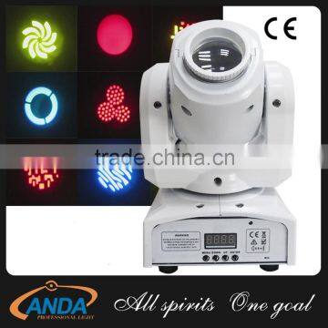 2016 New led Mini 10w Led Source Spot Moving Head/Led gobo moving head with white case