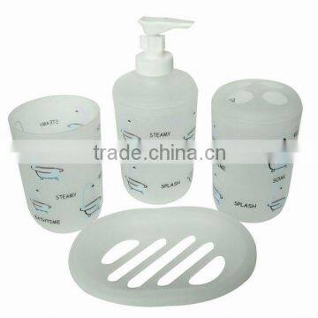 elegant 4pcs plastic bathroom set