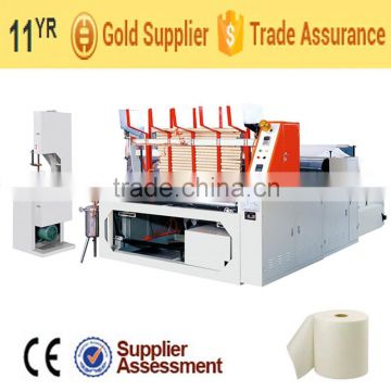 Semi automatic lavatory embossed toilet paper tissue rewinder machine