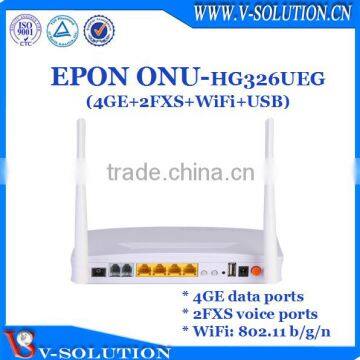 4LAN+2POTS+WiFi+USB GEPON ONU Home Gateway Support IPTV/VoIP/PPPoE for FTTH Smart Home Solution