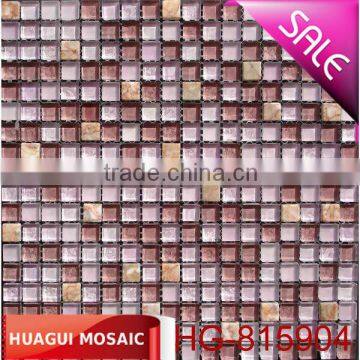 Purple marble mosaic mix glass mosaic tiles HG-815904