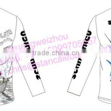 Stan Caleb long sleeve polyester UV fishing shirts custom-made fishing jerseys