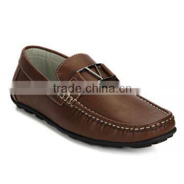 Alibaba best price fashion footwear PU men shoes with buckle high quality boat shoes for men