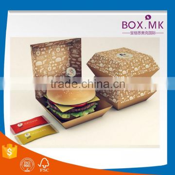 Hot Sell New Style Superior Chinese High Quality Square Fashinonable Hamburger Packaging Box