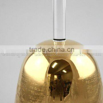 Egyptain Engraved 24k Gold Quartz Crystal Singing Bowls With Handle