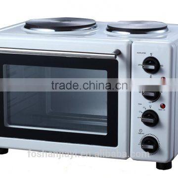 30L high-speed commercial convention white toaster oven with hotplates mechanical timer switch