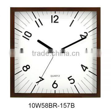 10 inch quartz analog type wood clock modern home decor (10W58BR-157B)