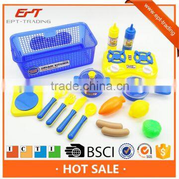 Cheap plastic pretend toys kitchen toys cooker set