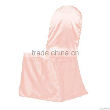 100% Purple Polyester Satin Chair Cover for Wedding photo-3