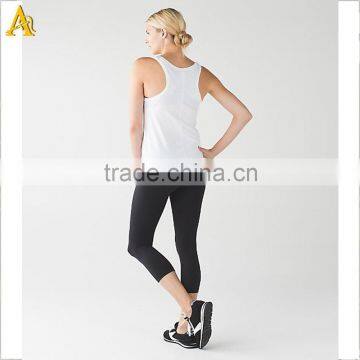 Wholesale Sportwear Suit , White Tank Top and Black Yoga Pants photo-2