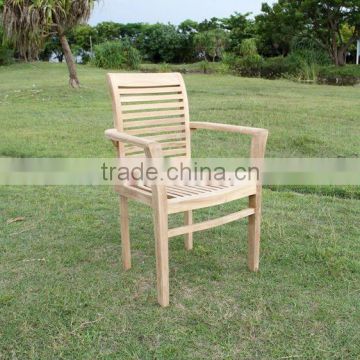 solid teak garden chair high back chair