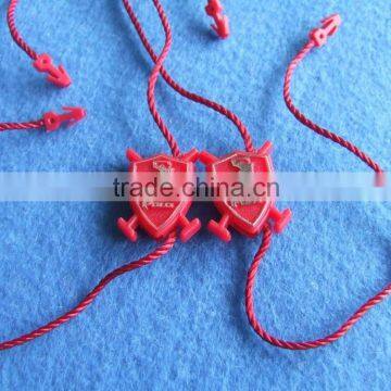 plastic string fastener with brand logo