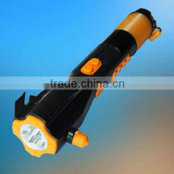 Led Flashlight with Hammer Window Breaking Hammer Tool Car Emergency Flashlight