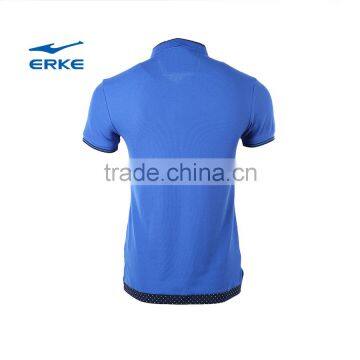 ERKE Simple Style Mens Summer Leisure Mirco Collar Short Sleeve t Shirt Office Cheap Wholesale Polo photo-2