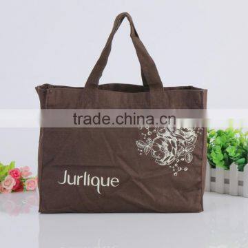 Brown canvas shopping bags