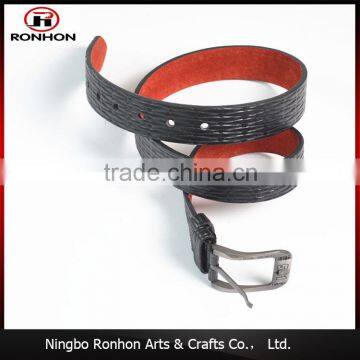 Fishnet Strip Cow Hide Genuine Waist Belt for Men