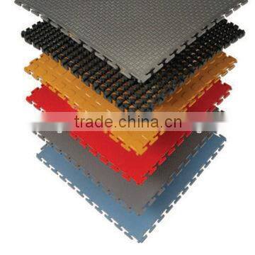 PVC gym floor mats with multipurpose plastic tiles for bathroom