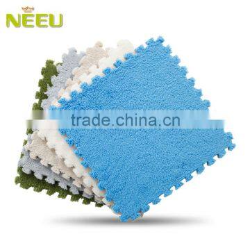 factory shop Shock Absorbing Carpet Topped Mat with Interlocking Foam Tiles