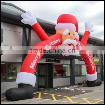 Top quality outdoor christmas inflatable arch for decoration , inflatable santa arch