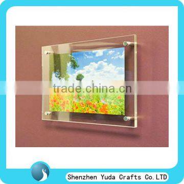 custom clear acrylic wall mounted photo frame with screws funny wall mounted picture frames cheap high quality