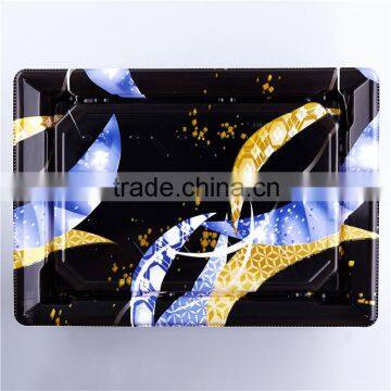 KW-0002JY-B Japanese Disposable Plastic Sushi Container With Lid 219*156*25mm photo-3