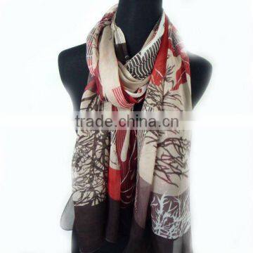 2011 100% silk chiffon scarf for ladies