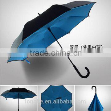 Double Layer Inside Out Reverse Umbrella Upside Down Umbrella Inverted Umbrella photo-3