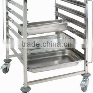 2 Tiers Stainless Steel Trolley for Restaurant or Kitchen Stainless Steel Trolley