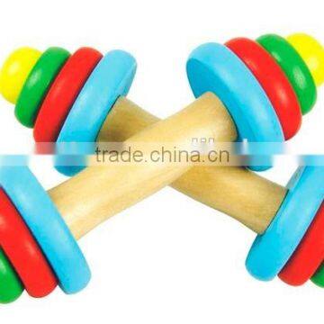 Colorful Wooden Dumbbell For Children and Women