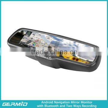 Android Car Rearview Mirror GPS Navigators,bluetooth,dvr Recording photo-2