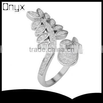 925 sterling pine tree leaf and pine cone silver ring open ended design