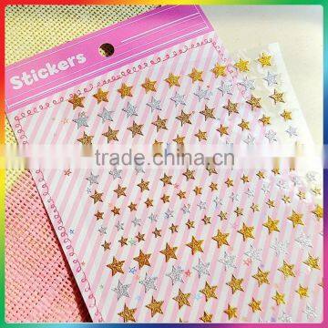 Silver and Gold Glitter Star Stickers photo-4