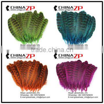 ZPDECOR Feather Dyed Green Hen Ringneck Pheasant Wing Quills Feather photo-5