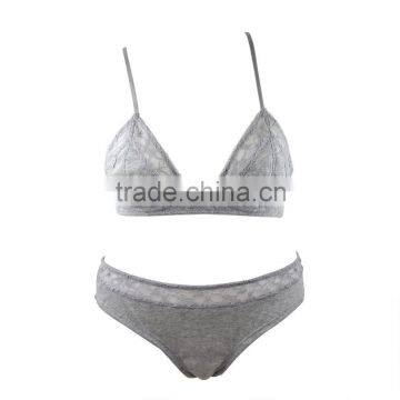 woman sexy bra ladies sexy bra panty sets cotton fabric