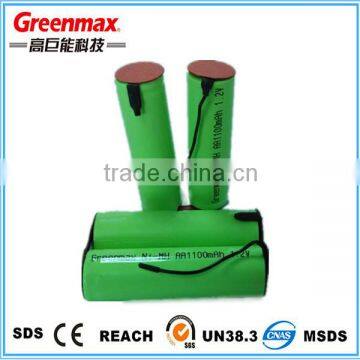 High quality rechargeable aa 1100mah battery pack