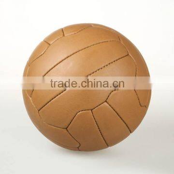 top quality hand sewn cow leather retro football/soccer ball