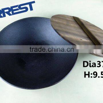 cast iron wok pan Dia:24.5CM