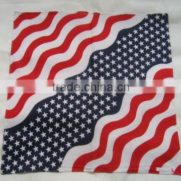 Cotton Bandana with Custom Printed Flag Design