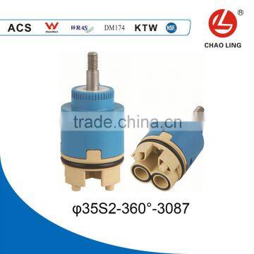 35mm 360 angle copper lever fLat baseupc shower faucet cartridge cartridge mixer cartridge