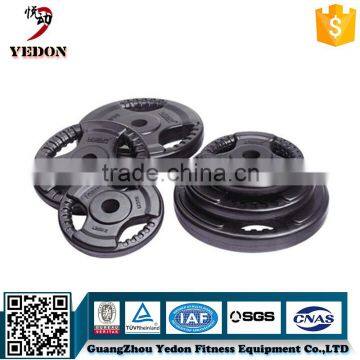 Cast iron and rubber coating weight lifting plates with high quality