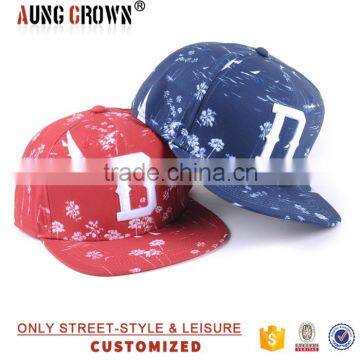 wholesale flat brim digital print snapback hat