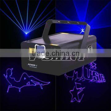 1w blue color animation laser stage lighting projector