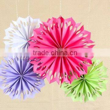 YiWu PartySupplier Paper Flower Pinwheels Wedding Decoration Holiday