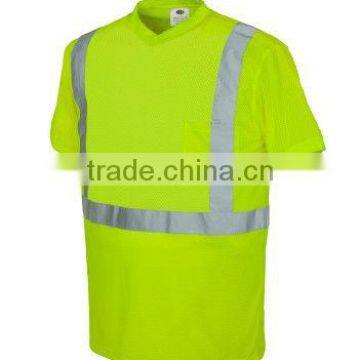 dri-fit reflective T-shirt/reflective tape t-shirt/safety clothing/luminous safety clothing